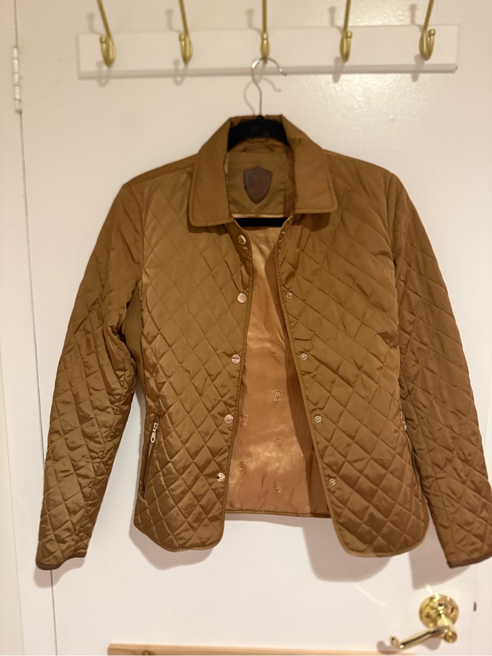 Massimo Dutti Quilted Jacket in Camel Small Like New